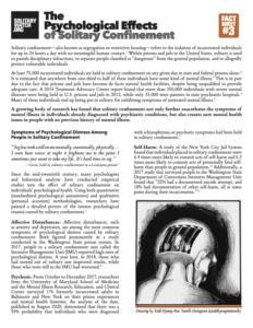 Download “The Psychological Effects of Solitary Confinement: Solitary Watch Fact Sheet #3” PDF