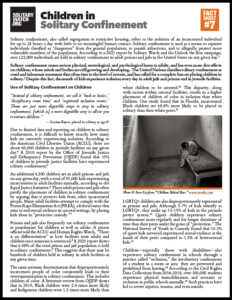SW Fact Sheet 7 - Children in Solitary (click to download PDF)