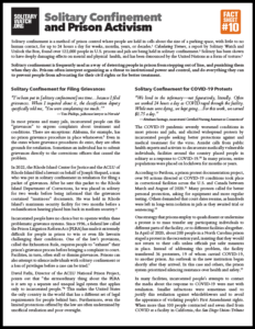 SW Fact Sheet 10 - Solitary Confinement and Prison Activism (click to download PDF)